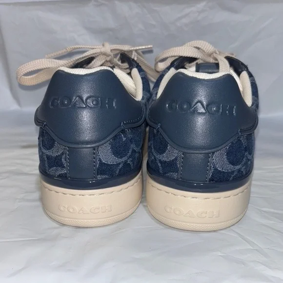 NEW COACH Lowline Signature C Denim Sneakers Size 10B Casual Comfort Light - Picture 4 of 8